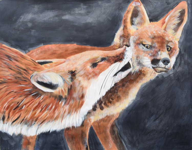 Two Foxes Print