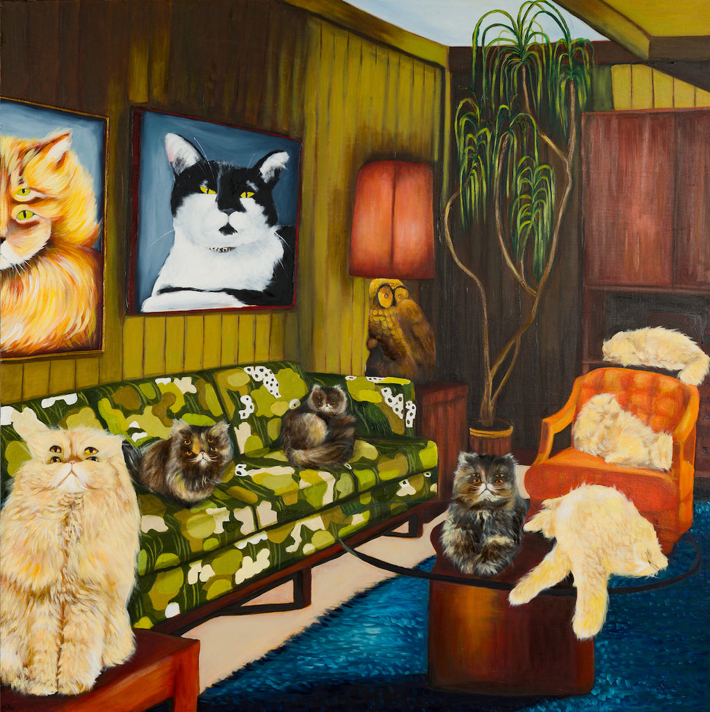 Four Eyed Cats in MidCentury Spaces #4