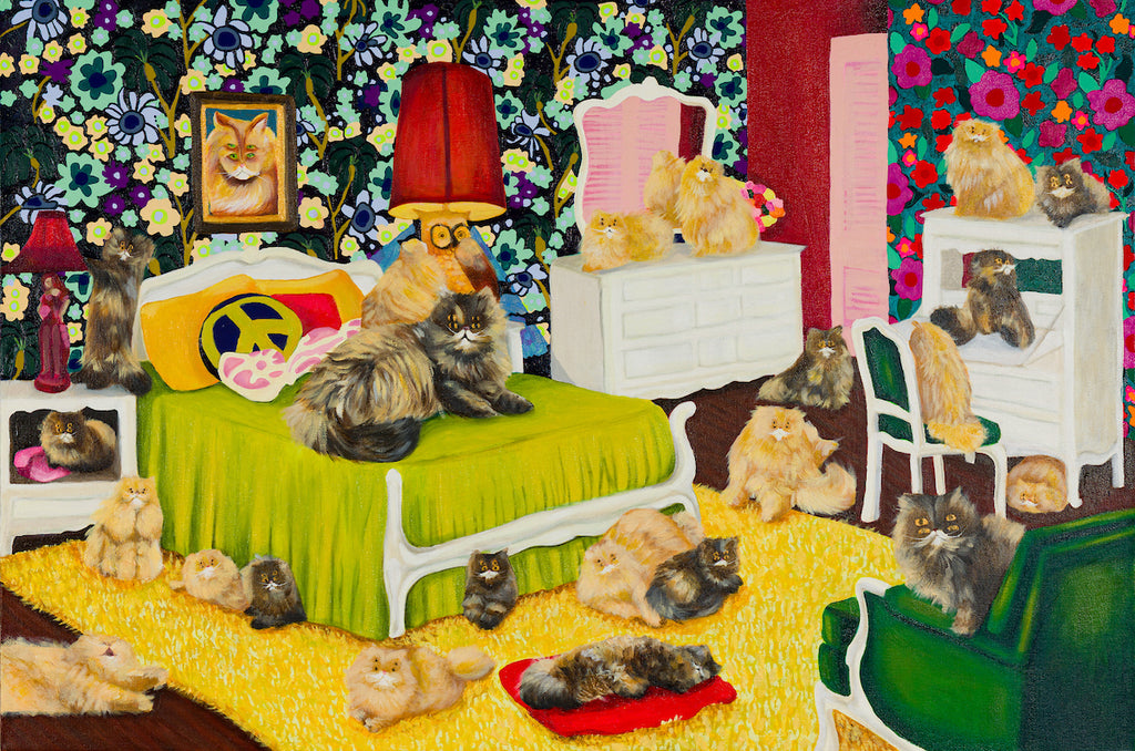 Four Eyed Cats in MidCentury Spaces #5