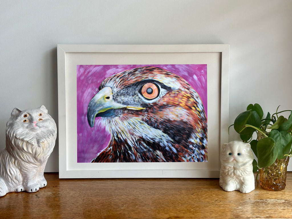 Contemporary Hawk Art Print – Gift for Falcon Lovers