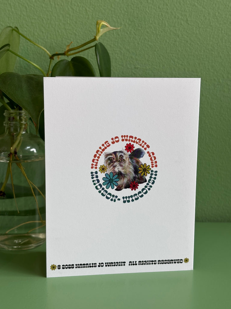 Modern Grizzly Bear Art Greeting Card - Woodland Animals