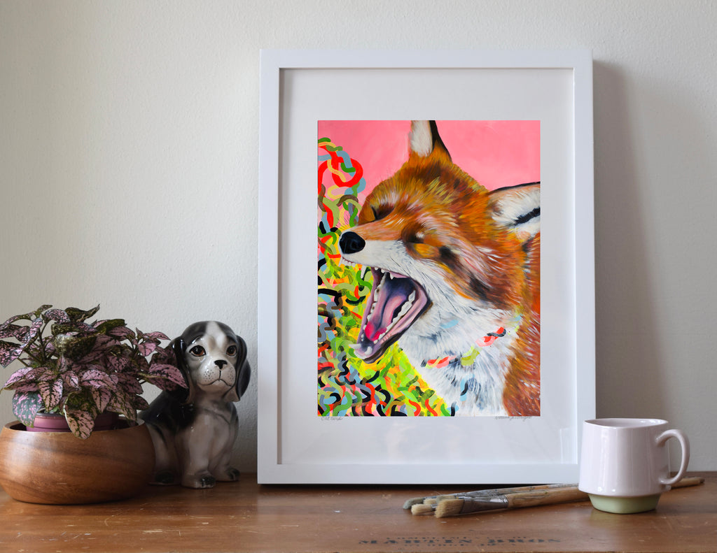 Screaming Fox Print