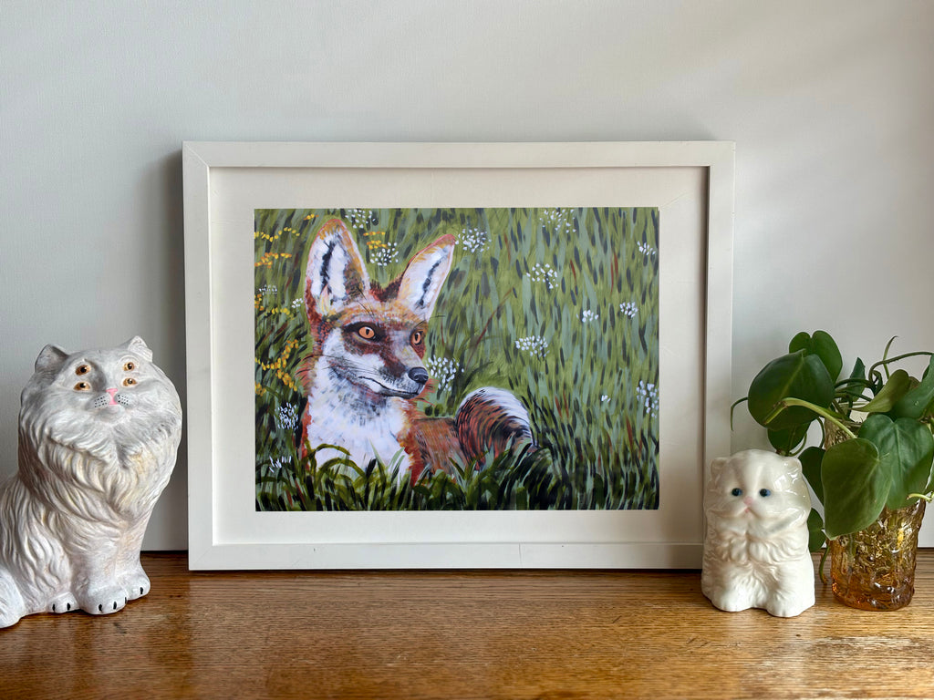 Modern Fox Art Print – Woodland Animal Wall Decor