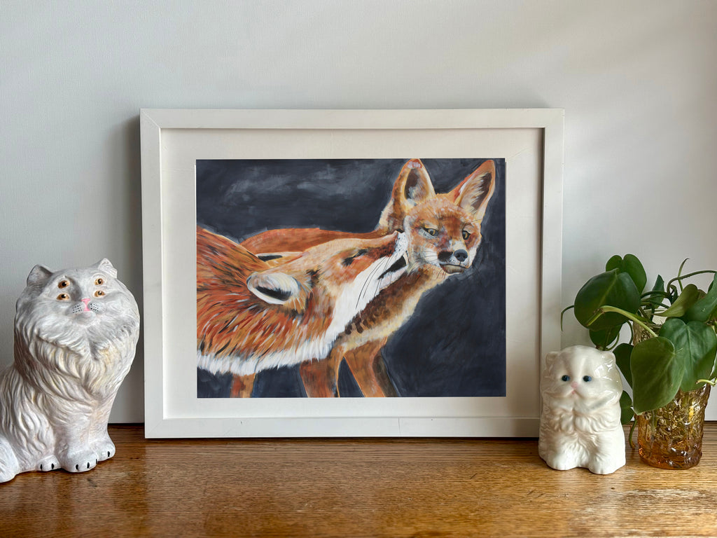 Modern Fox Art Print – Woodland Animal Wall Decor