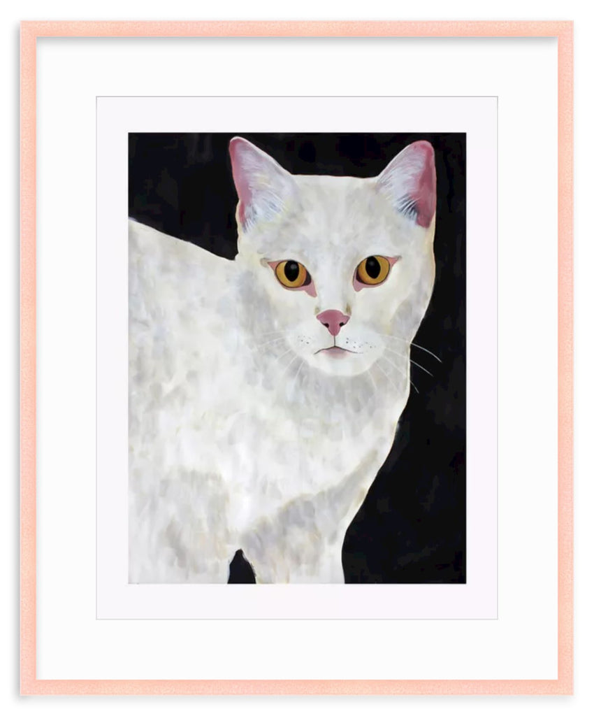 White Cat Print
